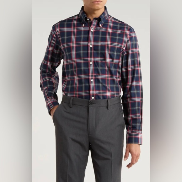 EUC Brooks Brothers Men’s Signature Tartan Non- Iron Button-Down Shirt, Size L - Picture 3 of 4